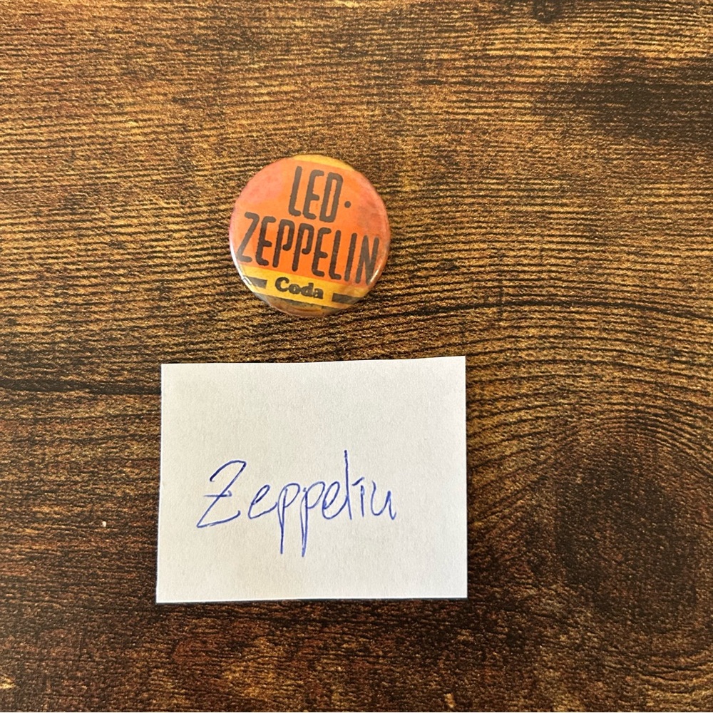 VTG 80’s LED Zeppelin Pinback Concert buttons pins hard Rock metal enamel